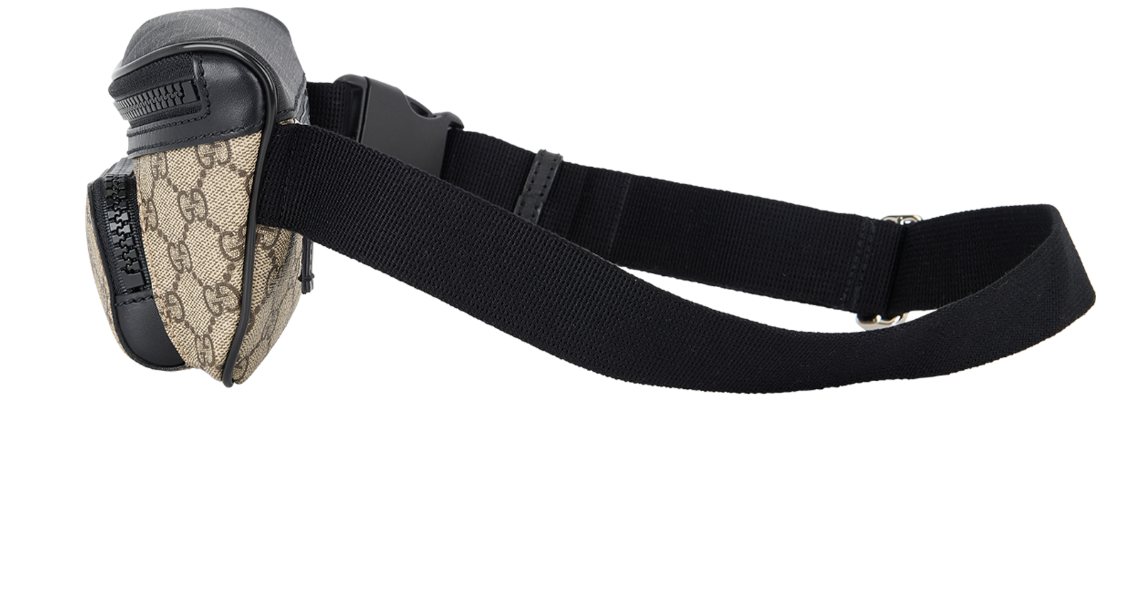 Belt Bag, &pound;395, Handbags, Beige/Black, Canvas, Bottom view